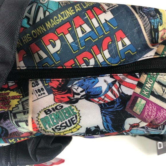 Marvel Comics Comicbook Themed Backpack Captain America Spider-Man Hulk Thor NWT - Picture 8 of 11